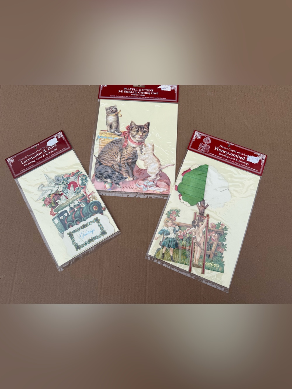 Vintage B. Shackman Greeting Cards Set of 3 (1993, 1994, 2000)